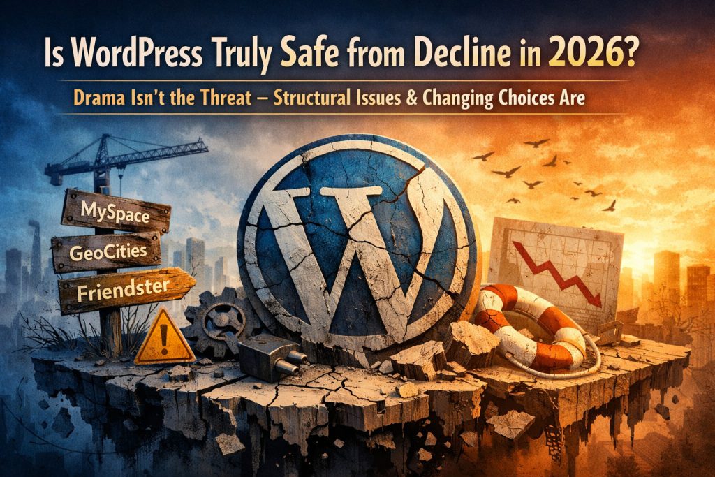 WordPress drama, decline, and issues