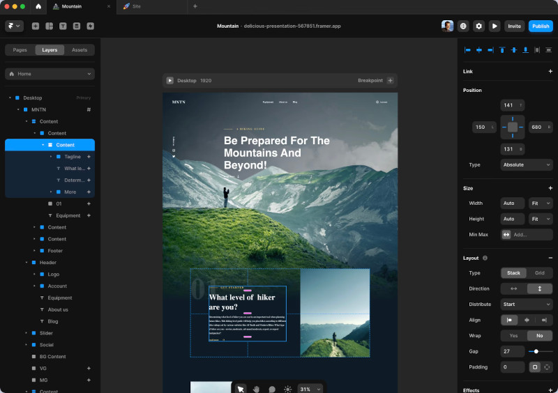 Framer Editor