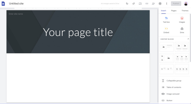 Google Sites Editor