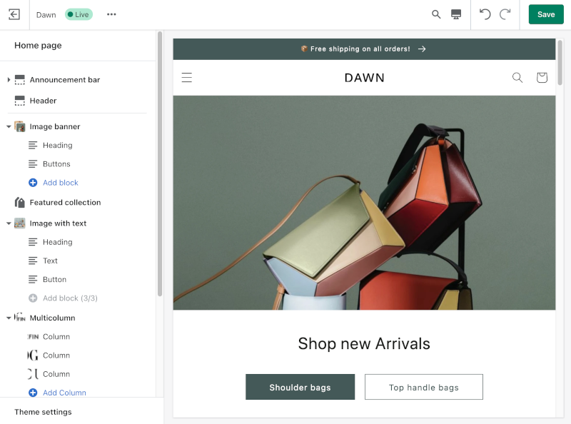 Shopify Choose Template